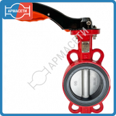 Дисковый поворотный затвор с алюминиевой рукояткой REON тип RSV84RED